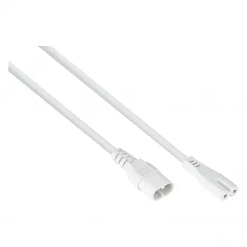 Cabo de extensão Kabelmeister Euro C8 para C7 branco 1,8 m