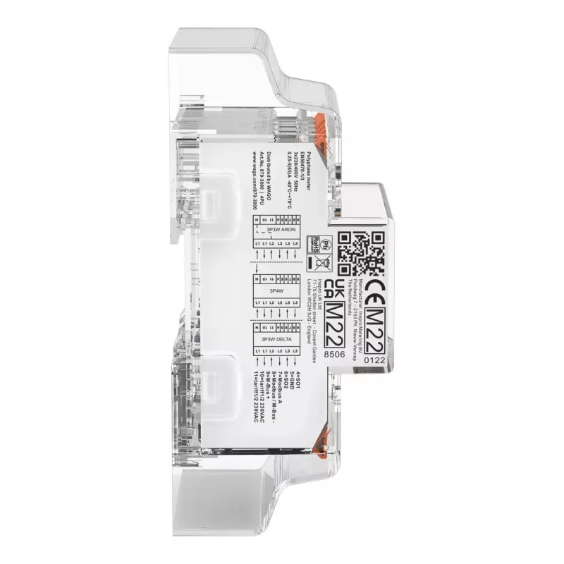 Contador de energia trifásico digital WAGO 879-3000 4PU 65 A conforme MID, 1 unidade