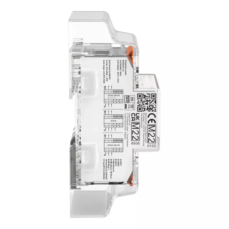 Contador de energia trifásico digital WAGO 879-3020 4PS 65 A conforme MID