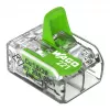 Conector de derivação compacto WAGO 221-422 2 condutores, 0,14-4 mm², transparente/laranja