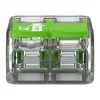 Conector de derivação compacto WAGO 221-422 2 condutores, 0,14-4 mm², transparente/laranja