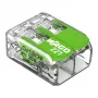 Conector de derivação compacto WAGO 221-422 2 condutores, 0,14-4 mm², transparente/laranja
