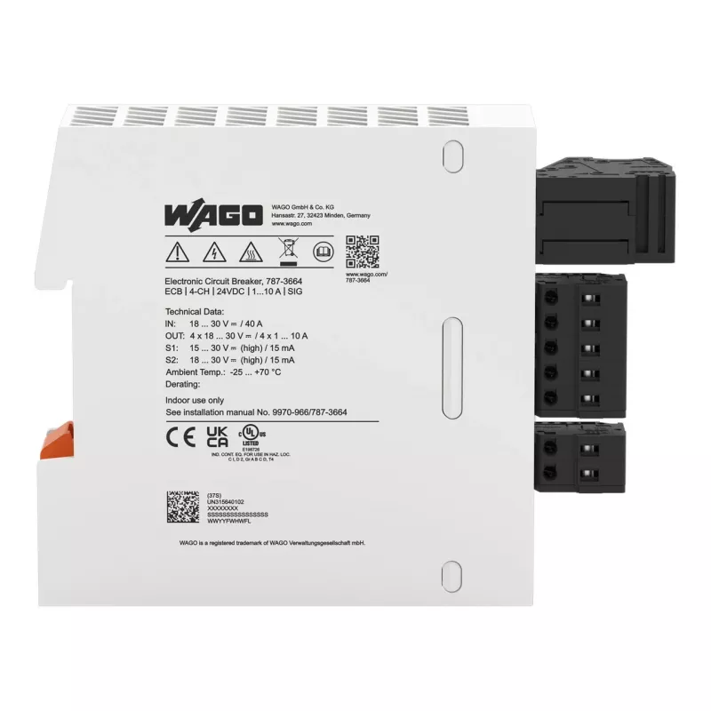 Disjuntor eletrónico WAGO 787-3664 4 canais 24 V DC