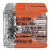 Conector de derivação compacto WAGO 221-420 com alavancas, 10 condutores, 0,2-4 mm², caixa transparente, alavanca laranja, pack de 10