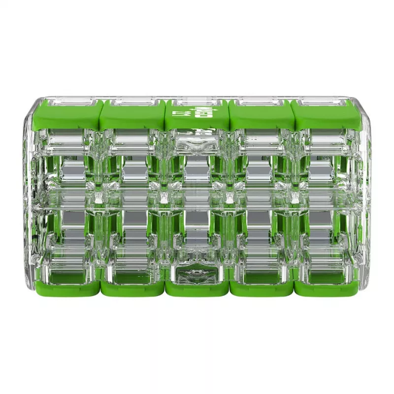 Conector WAGO 221-430 COMPACT 2 condutores, 0,2-4 mm², 15 unidades, Green Range
