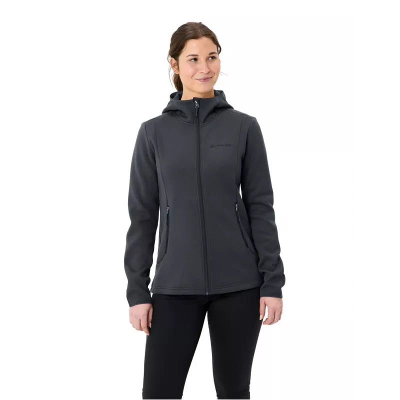Hoody de polar Vaude Idris para mulher - Phantom Black, Tamanho S