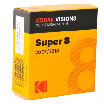 Kodak S8 Vision3 200T cartucho de filme Super 8 negativo a cores (50 ft) - Tungsten 200 ISO - 7510878