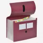 FolderSys arquivo de expansão 12 compartimentos vermelho