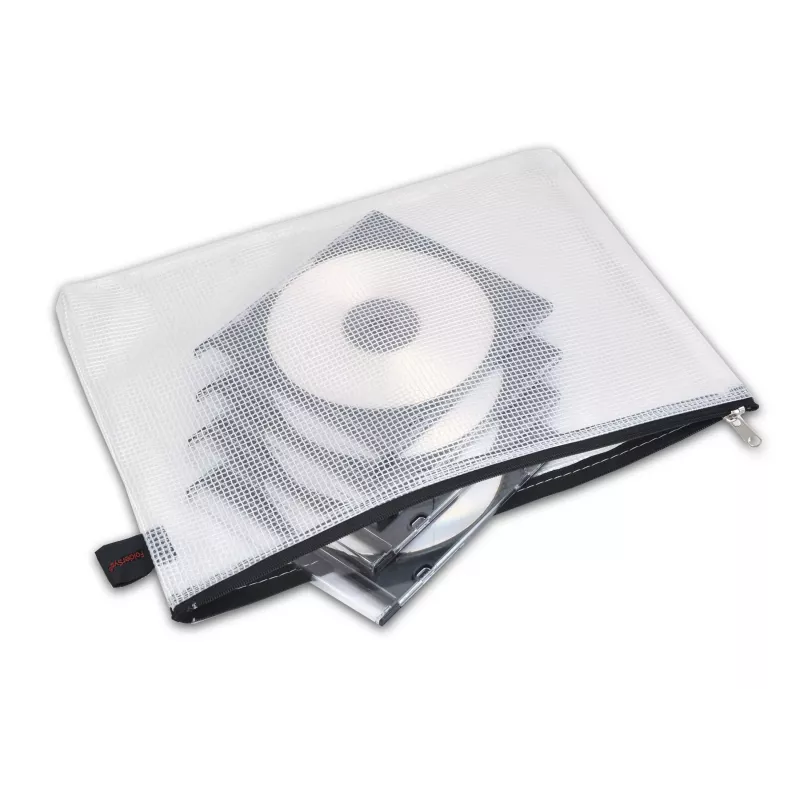 Foldersys bolsa com fecho B5 transparente