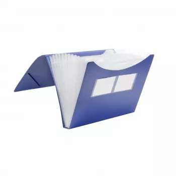 FolderSys arquivo de expansão 12 compartimentos azul