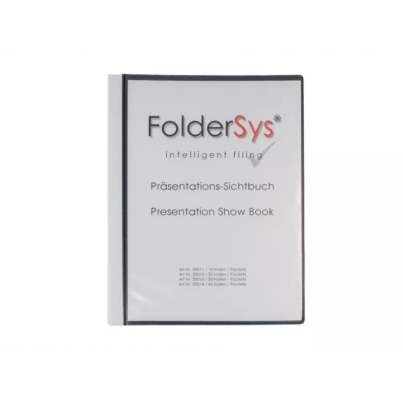 FolderSys álbum de apresentação A4 preto com 10 capas