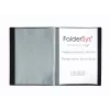 FolderSys álbum de apresentação A4 preto 20 bolsas