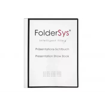 Foldersys álbum de apresentação A4 preto 40 capas