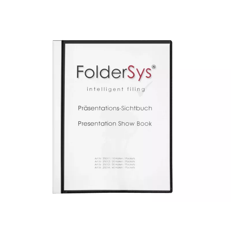 Foldersys álbum de apresentação A4 preto 40 capas