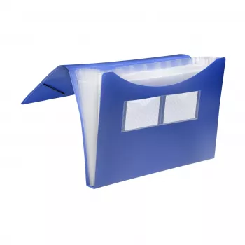 FolderSys arquivo de expansão 7 compartimentos azul