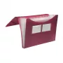 FolderSys arquivo de expansão 7 compartimentos vermelho