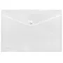 FolderSys bolsas para documentos A4 em PP transparentes com botão de pressão, pack de 10