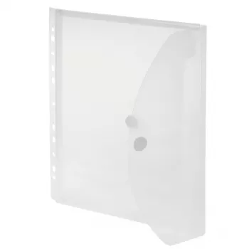 FolderSys pastas de arquivo com fole A4 transparente margem de arquivo fole 20 mm pack de 10