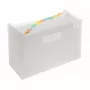 FolderSys pasta de arquivo com fole 12 compartimentos transparente