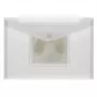 FolderSys bolsa transparente A4 horizontal com bolsa para CD/jewel case, transparente, pack de 10