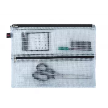 FolderSys bolsa de documentos com fecho A4 transparente
