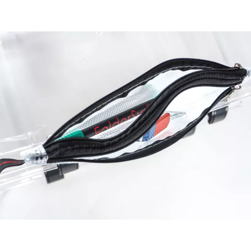 FolderSys A6 bolsa com fecho de correr transparente PVC