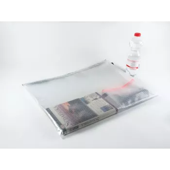 FolderSys bolsa de documentos com fecho A3 transparente PVC