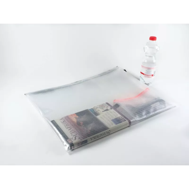 FolderSys A3 bolsa para documentos com fecho de correr transparente PVC
