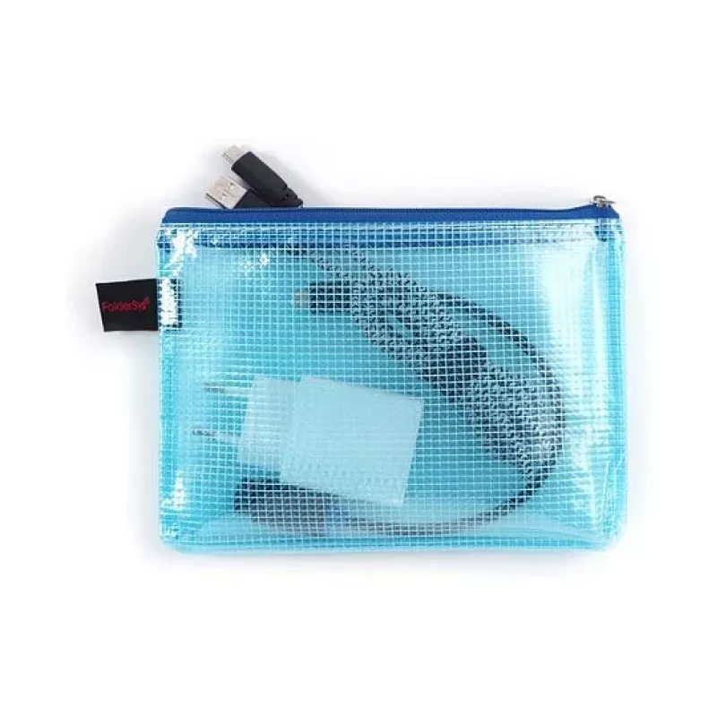 FolderSys 10 sacos com fecho A6 transparentes