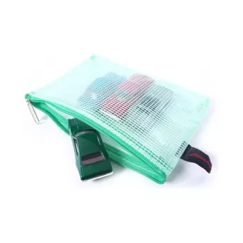 FolderSys 10 bolsas com fecho A6 transparentes