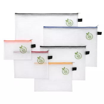 FolderSys conjunto de sacos com fecho de correr 1x A6, B6, A5, B5, A4, B4