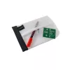 FolderSys SnapBag DIN A6 pasta de documentos transparente sem PVC com costura preta