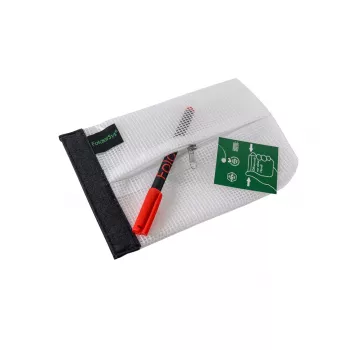 FolderSys SnapBag DIN A6 pasta de documentos transparente sem PVC com costura preta