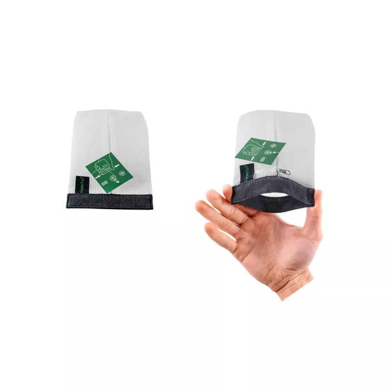 FolderSys SnapBag DIN A6 pasta de documentos transparente sem PVC com costura preta