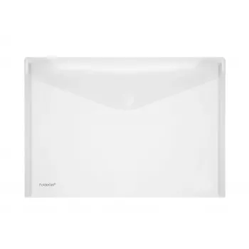 FolderSys porta-documentos duplo A5 horizontal com fecho de velcro incolor mate