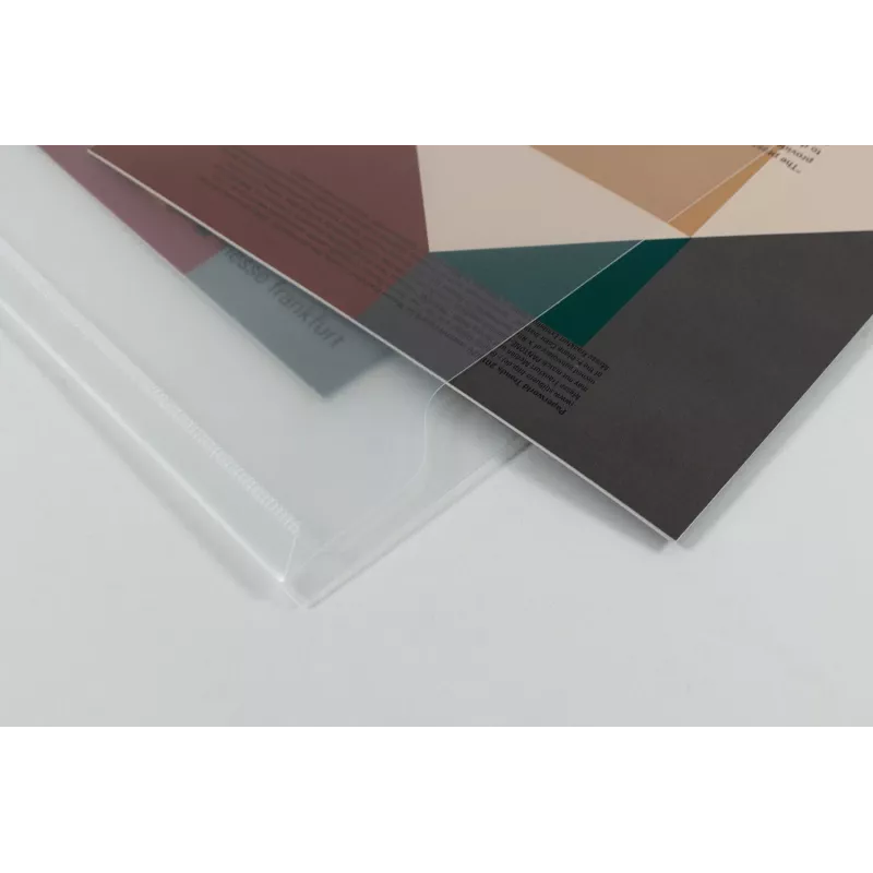 FolderSys porta-documentos duplo A5 horizontal com fecho de velcro incolor mate