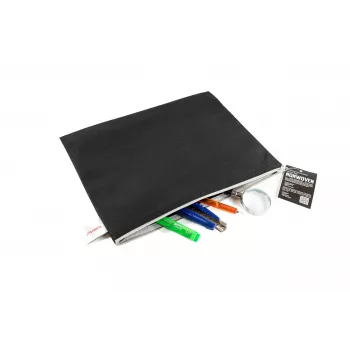 FolderSys saco com fecho de correr A4 preto opaco não tecido PP 270 x 350 mm