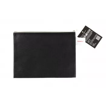 FolderSys saco com fecho de correr A5 preto opaco não tecido PP 190 x 255 mm