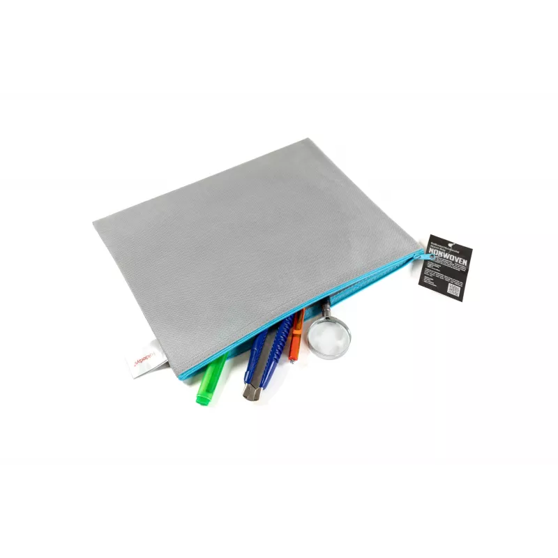FolderSys saco com fecho de correr A4 cinzento opaco não tecido PP 270 x 350 mm