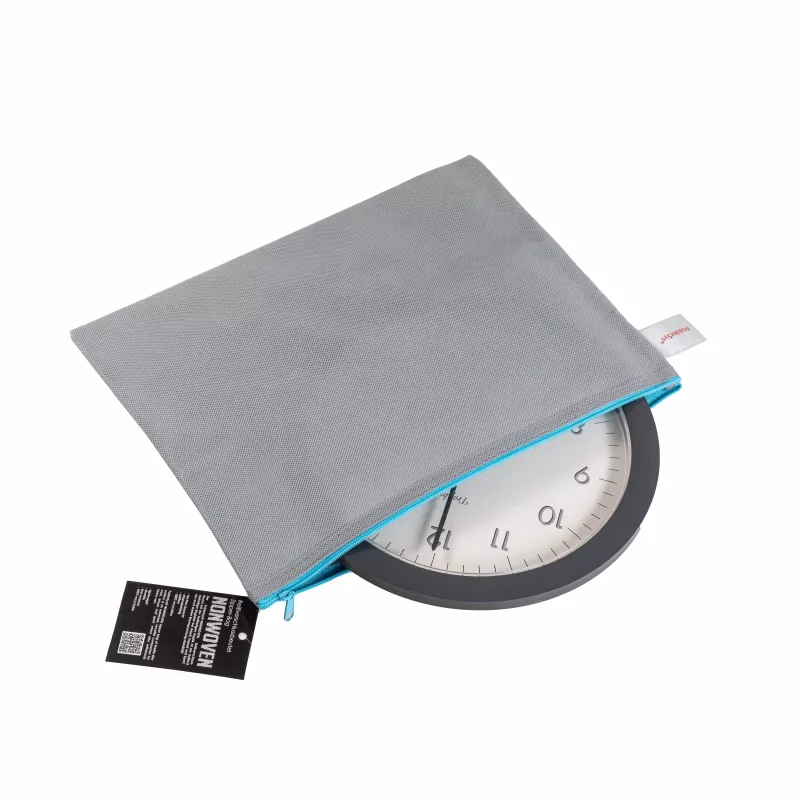 FolderSys saco com fecho de correr A4 cinzento opaco não tecido PP 270 x 350 mm