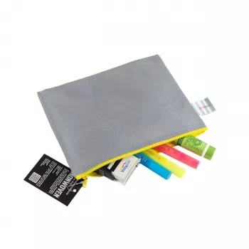 FolderSys saco com fecho de correr A5 cinzento opaco não tecido PP 190 x 255 mm