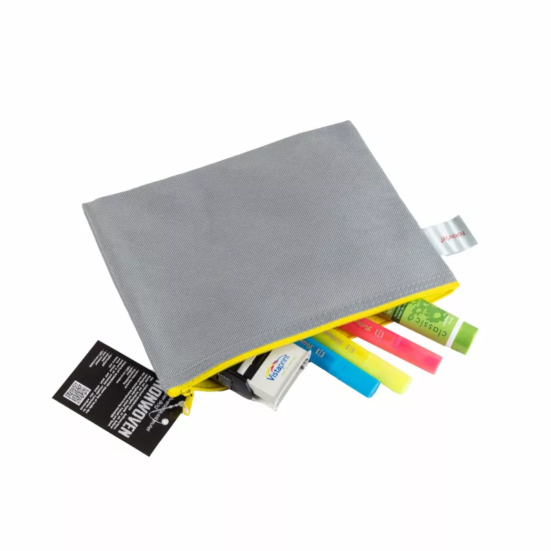 FolderSys A5 bolsa com fecho de correr cinzenta opaca de PP não tecido 190 x 255 mm