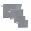 FolderSys A5 bolsa com fecho de correr cinzenta opaca de PP não tecido 190 x 255 mm