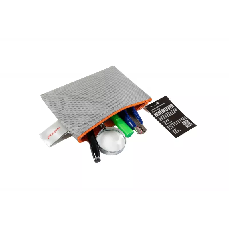 FolderSys bolsa com fecho de correr A6 cinzenta opaca PP não tecido 125 x 180 mm