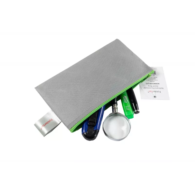 FolderSys bolsa com fecho de correr DL cinzenta opaca PP não tecido 120 x 220 mm