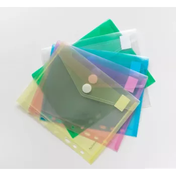 FolderSys 10 capas de documentos DIN A5, cores sortidas, granulado, 0,20 mm