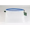 Foldersys pasta de documentos com fecho de correr A4 transparente/azul 0,28 mm 1 unid.