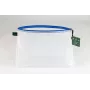 Foldersys bolsa para documentos com fecho de correr A4 transparente/azul 0,28 mm 1 un.