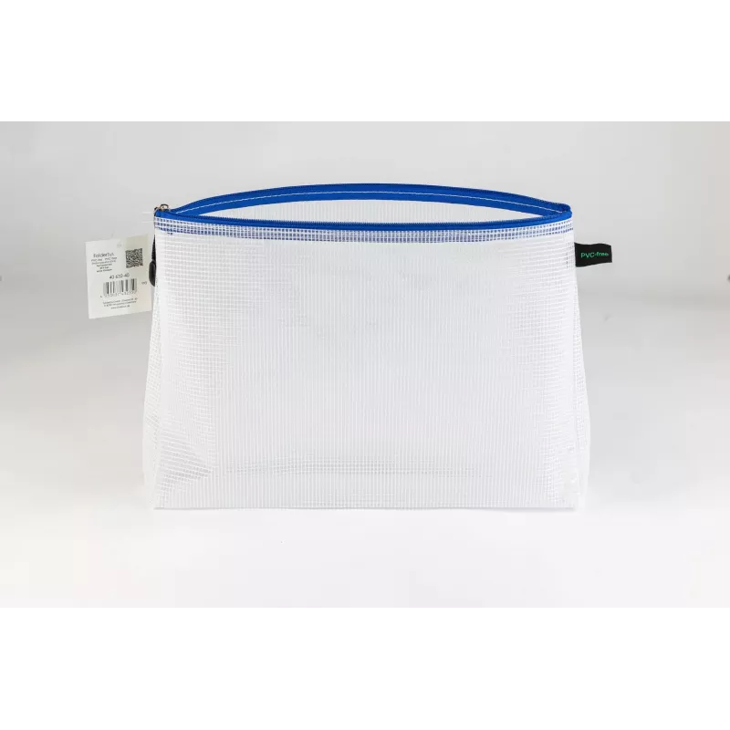 Foldersys bolsa para documentos com fecho de correr A4 transparente/azul 0,28 mm 1 un.