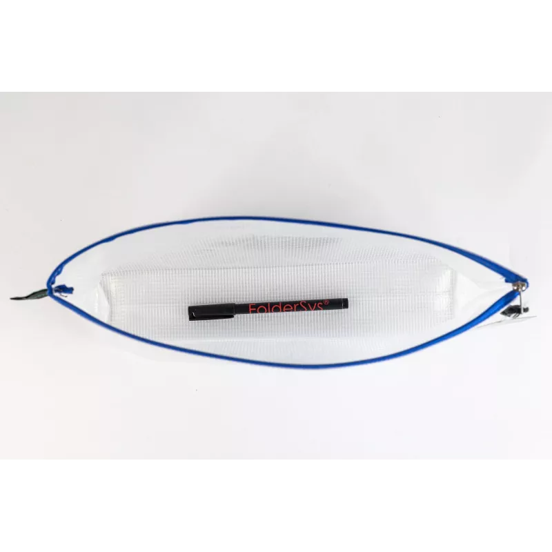 Foldersys bolsa para documentos com fecho de correr A4 transparente/azul 0,28 mm 1 un.